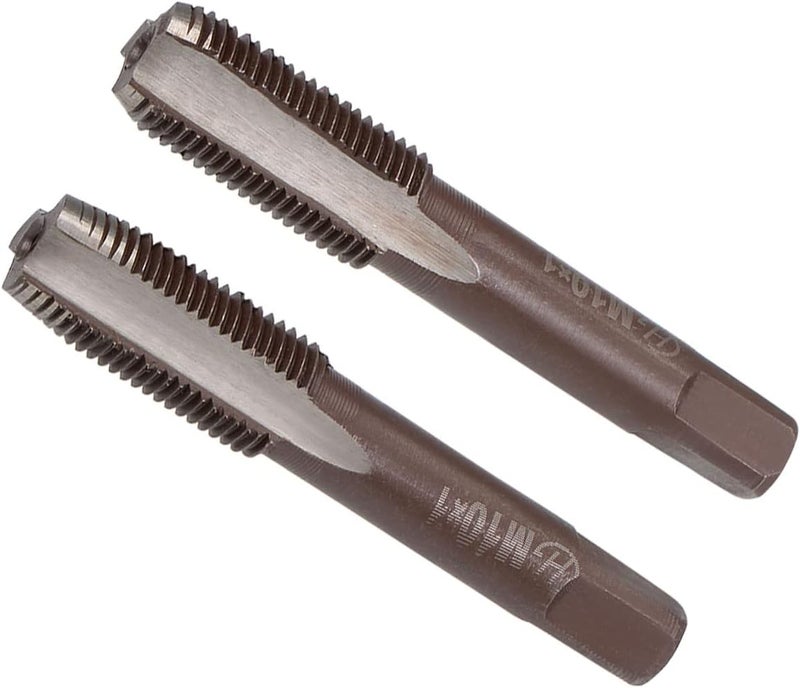CoCud Hand Threading Taps, M10 x 1 Thread, Metric Alloy Tool Steel Screw Tapping Taper Bottom Tap - (Applications: for Machine Thread Repair), 1-Pair - Image 1
